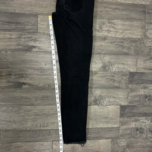 MOTHER Women's Black Looker Ankle Fray Jeans Size 25 - Picture 15 of 16